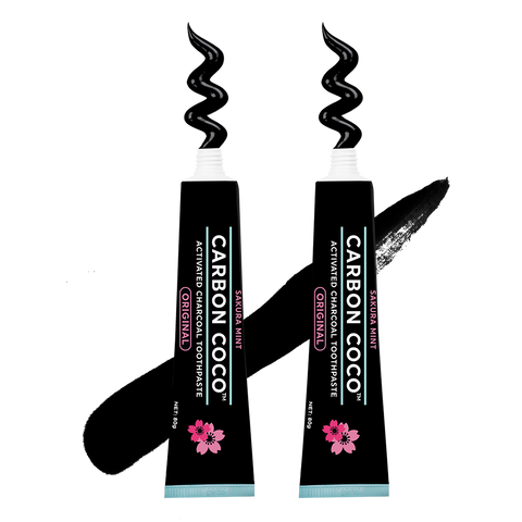 Activated Charcoal Toothpaste fluoride free - Duo Pack
